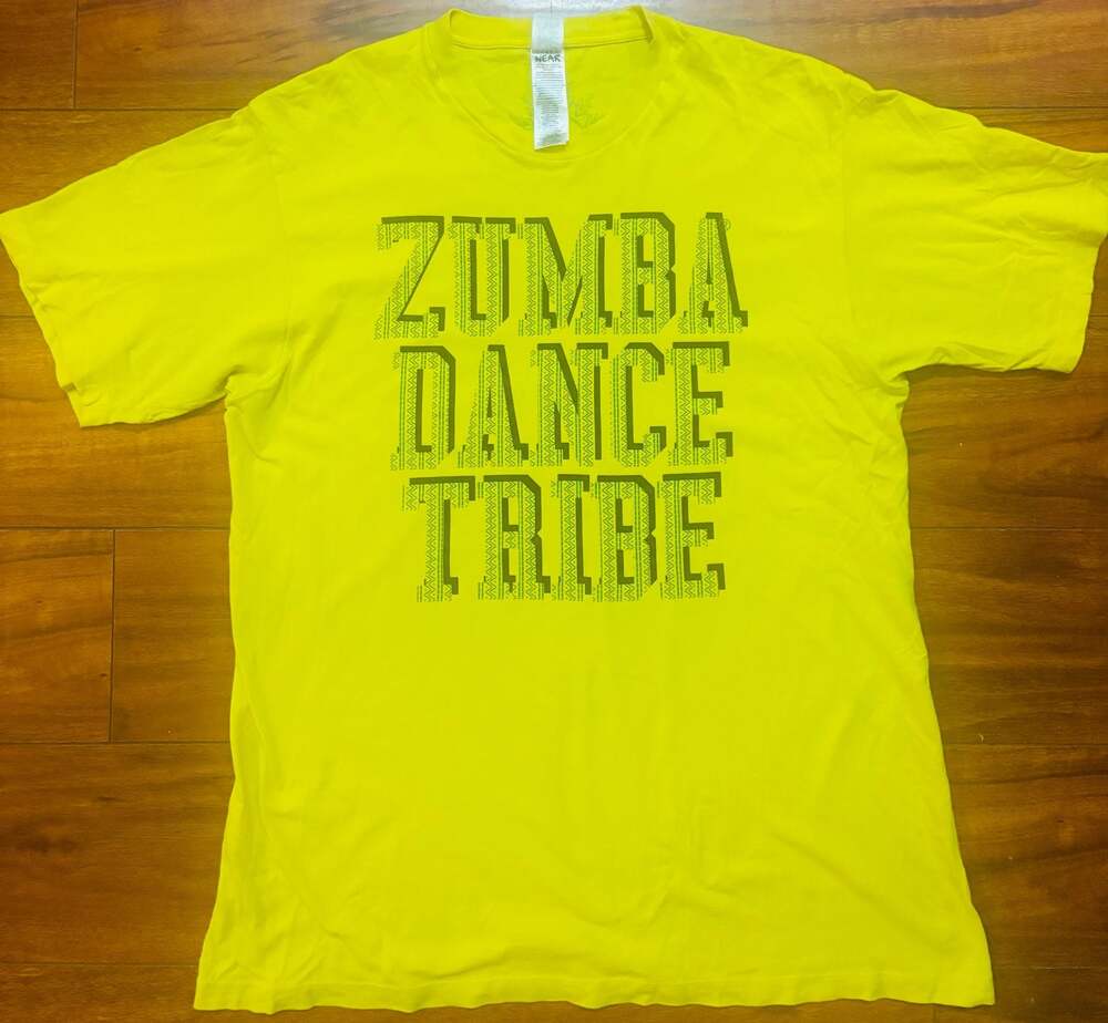 Zumba Dance Tribe Unisex Workout T-Shirt Bright Yellow szM